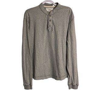 Carbon 2 Cobalt Henley Grey Pullover Sz L